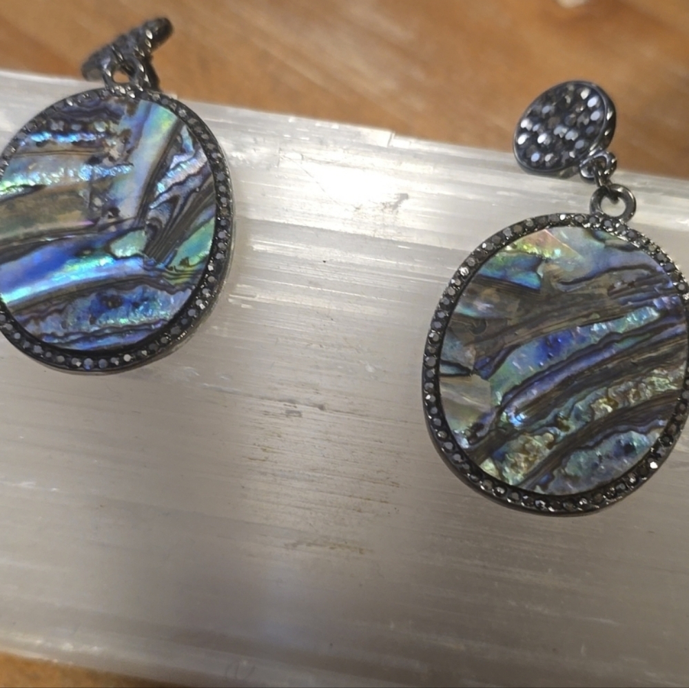 Elegant Abalone Shell Drop Earrings